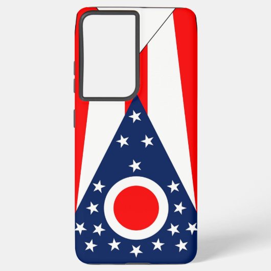 Samsung Galaxy S21 Plus Hoesje Vlag van Ohio State (Achterkant)