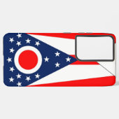 Samsung Galaxy S21 Plus Hoesje Vlag van Ohio State (Achterkant horizontaal)