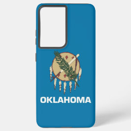 Samsung Galaxy S21 Plus Hoesje Vlag van Oklahoma