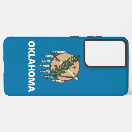 Samsung Galaxy S21 Plus Hoesje Vlag van Oklahoma Samsung Galaxy Hoesje (Achterkant horizontaal)