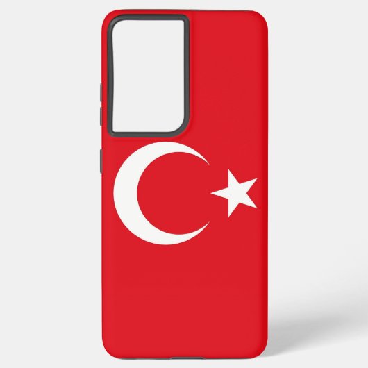 Samsung Galaxy S21 Plus Hoesje vlag van Turkije (Achterkant)