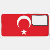 Samsung Galaxy S21 Plus Hoesje vlag van Turkije (Achterkant horizontaal)