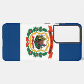 Samsung Galaxy S21 Plus Hoesje vlag van West Virgi (Achterkant horizontaal)
