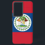 Samsung Galaxy S21 Plus Hoesjes vlag van Belize Hoesje<br><div class="desc">Transformeer uw Samsung Galaxy S21 Plus met onze exclusieve telefoonhoes met de vlag van Belize! Deze telefoonhoes, die is gemaakt met nauwgezette aandacht voor detail, toont trots het iconische ontwerp van de Belgische vlag. De vlag heeft een blauw veld met twee rode diagonale strepen en een witte middenschijf met het...</div>