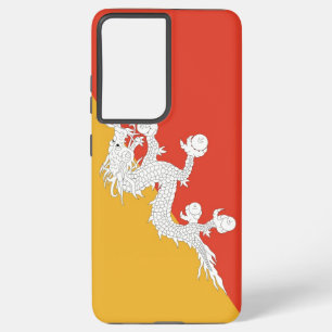 Samsung Galaxy S21 Plus Hoesjes vlag van Bhutan Hoesje