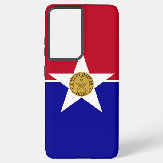 Samsung Galaxy S21 Plus Hoesjes vlag van Dallas Hoesje (Achterkant)