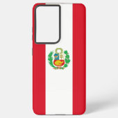 Samsung Galaxy S21 Plus Hoesjes vlag van Peru Samsung Galaxy Hoesje (Achterkant)