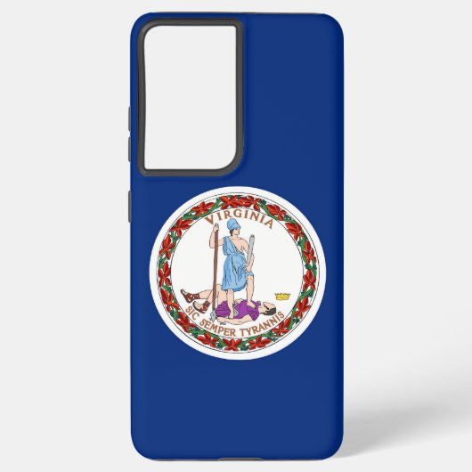 Samsung Galaxy S21 Plus Hoesjes vlag van Virginia Hoesje (Achterkant)
