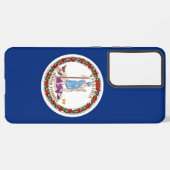 Samsung Galaxy S21 Plus Hoesjes vlag van Virginia Hoesje (Achterkant horizontaal)