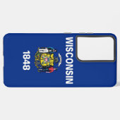 Samsung Galaxy S21 Plus Hoesjes vlag van Wisconsin Hoesje (Achterkant horizontaal)
