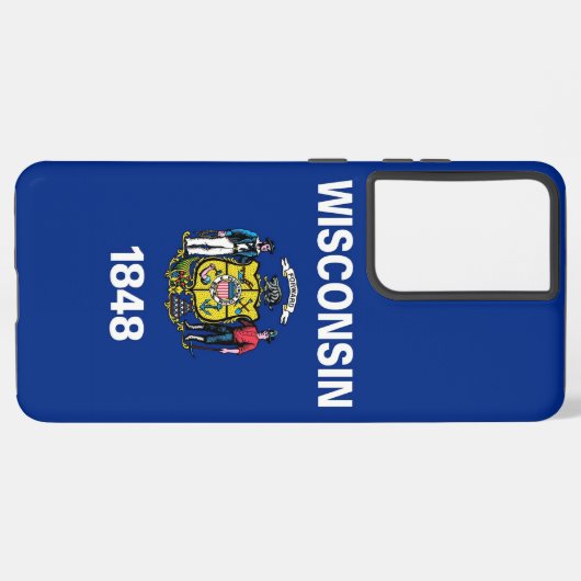 Samsung Galaxy S21 Plus Hoesjes vlag van Wisconsin Samsung Galaxy Hoesje (Achterkant horizontaal)