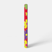 Samsung Galaxy S21 Red Flowery Phone Case Hoesje (Linkerkant)