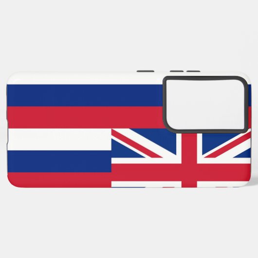 Samsung Galaxy S21 Ultra Case Flag of Hawaii Samsung Galaxy Hoesje (Linkerkant)