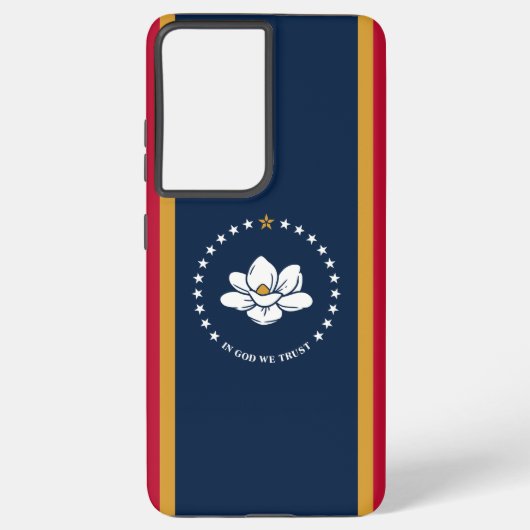 Samsung Galaxy S21 Ultra Case, Mississippi flag Hoesje (Achterkant)