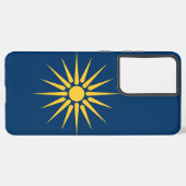 Samsung Galaxy S21 Ultra Case with Macedonia flag Samsung Galaxy Hoesje (Linkerkant)