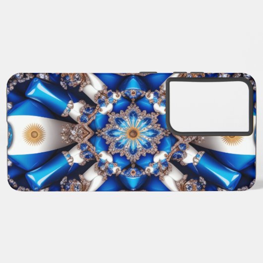 Samsung Galaxy S21 Ultra Hoesje Argentijnse kleure (Linkerkant)