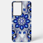 Samsung Galaxy S21 Ultra Hoesje blauw wit kleuren (Achterkant)