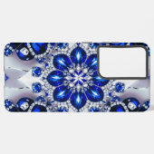 Samsung Galaxy S21 Ultra Hoesje blauw wit kleuren (Linkerkant)