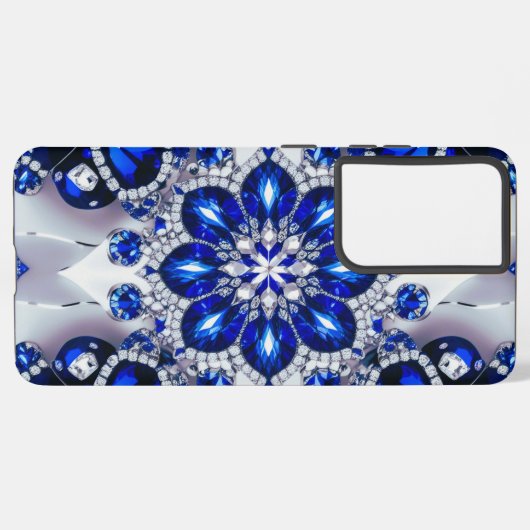 Samsung Galaxy S21 Ultra Hoesje blauw wit kleuren (Linkerkant)