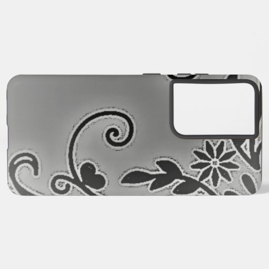 Samsung Galaxy S21 ultra Hoesje bloem ontwerp (Linkerkant)