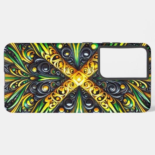 Samsung Galaxy S21 Ultra Hoesje Jamaicaanse kleure (Linkerkant)