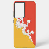 Samsung Galaxy S21 Ultra Hoesje met Bhutan vlag (Achterkant)