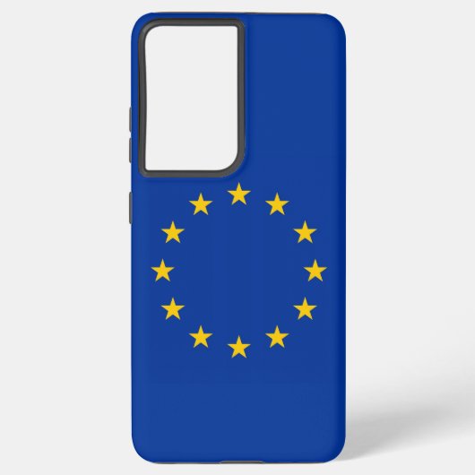 Samsung Galaxy S21 Ultra Hoesje met Europa vlag (Achterkant)