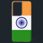 Samsung Galaxy S21 Ultra Hoesje met Indiase vlag<br><div class="desc">Voeg een vleugje Indian Pride toe aan je Samsung Galaxy S21 Ultra met onze exclusieve cover met de Indiase vlag! Deze cover, die met zorgvuldige aandacht voor detail is gemaakt, viert het Indiase erfgoed en de culturele rijkdom. Het ontwerp toont trots het iconische driekleurenpatroon van saffraan, wit en groen, met...</div>