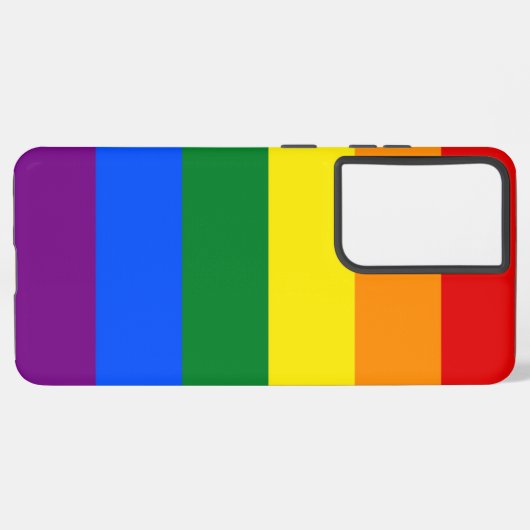 Samsung Galaxy S21 Ultra Hoesje met LGBT-vlag (Linkerkant)