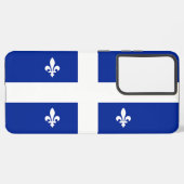 Samsung Galaxy S21 Ultra Hoesje met Quebec vlag (Linkerkant)