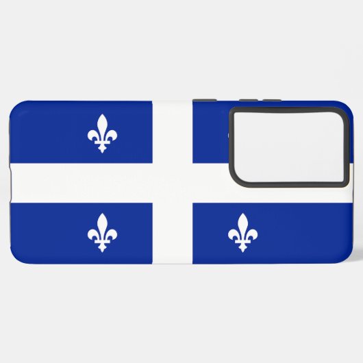 Samsung Galaxy S21 Ultra Hoesje met Quebec vlag (Linkerkant)