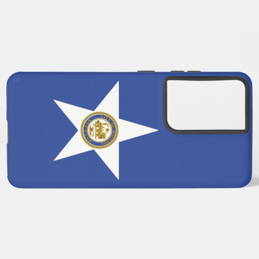 Samsung Galaxy S21 Ultra Hoesje met vlag van Houst (Linkerkant)