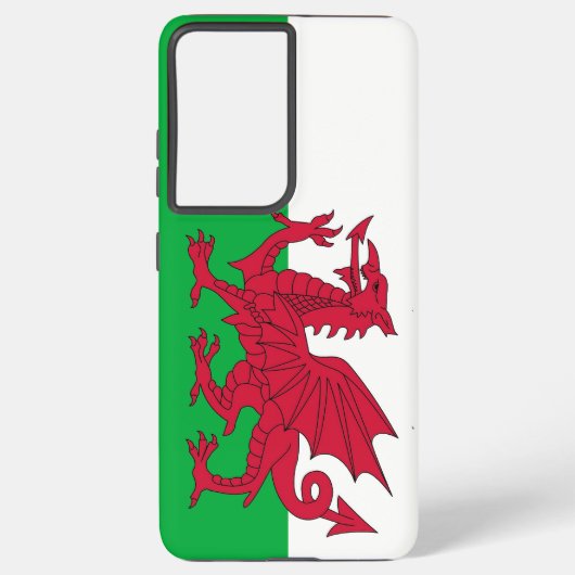 Samsung Galaxy S21 Ultra Hoesje met vlag van Wales (Achterkant)