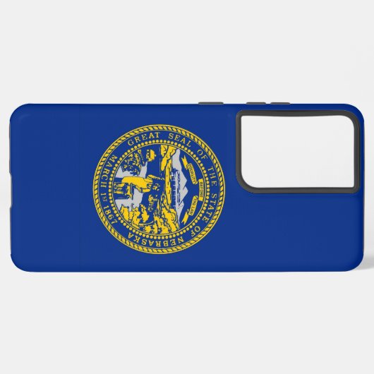 Samsung Galaxy S21 Ultra Hoesje Nebraska vlag (Linkerkant)