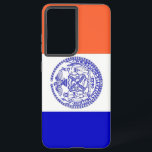 Samsung Galaxy S21 Ultra Hoesje New Yorkse vlag<br><div class="desc">Transformeer uw Samsung Galaxy S21 Ultra met de levendige sfeer van New York City met onze exclusieve telefoonhoes met de vlag van New York City! Deze cover, die met veel aandacht voor details is gemaakt, viert het unieke erfgoed en de trots van New York City. Het ontwerp toont de iconische...</div>