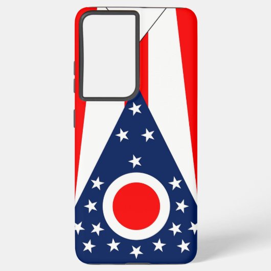 Samsung Galaxy S21 Ultra Hoesje Ohio vlag (Achterkant)