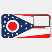 Samsung Galaxy S21 Ultra Hoesje Ohio vlag (Linkerkant)