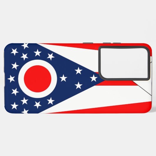 Samsung Galaxy S21 Ultra Hoesje Ohio vlag (Linkerkant)