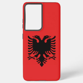 Samsung Galaxy S21 Ultra Hoesje Vlag van Albanië