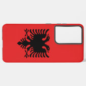 Samsung Galaxy S21 Ultra Hoesje Vlag van Albanië (Linkerkant)