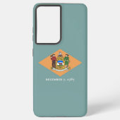 Samsung Galaxy S21 Ultra Hoesje Vlag van Delaware (Achterkant)