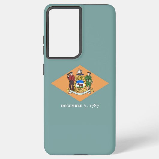 Samsung Galaxy S21 Ultra Hoesje Vlag van Delaware (Achterkant)