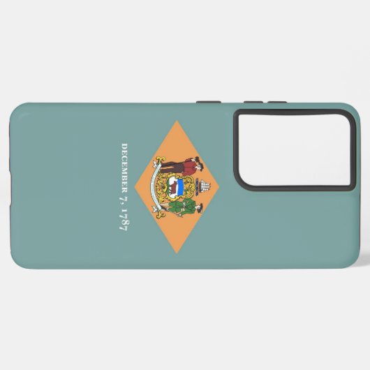 Samsung Galaxy S21 Ultra Hoesje Vlag van Delaware (Linkerkant)