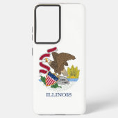 Samsung Galaxy S21 Ultra Hoesje Vlag van Illinois (Achterkant)