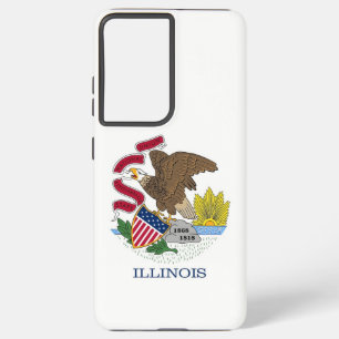Samsung Galaxy S21 Ultra Hoesje Vlag van Illinois