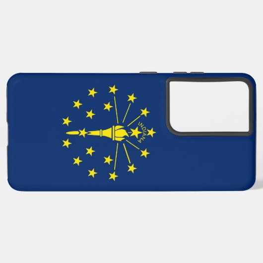 Samsung Galaxy S21 Ultra Hoesje Vlag van Indiana (Linkerkant)