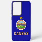 Samsung Galaxy S21 Ultra Hoesje Vlag van Kansas (Achterkant)