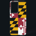 Samsung Galaxy S21 Ultra Hoesje Vlag van Maryland<br><div class="desc">Maak van je Samsung Galaxy S21 Ultra een feestje in de trots van Maryland met onze exclusieve telefoonhoes met de staatsvlag! Deze cover, die met veel aandacht voor details is gemaakt, laat met trots de onderscheidende elementen van de Maryland-vlag zien. Het heeft een uniek ontwerp van afwisselende kwadranten van zwart...</div>