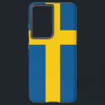 Samsung Galaxy S21 Ultra Hoesje Zweden vlag<br><div class="desc">Introductie van onze Samsung Galaxy S21 Ultra cover met de vlag van Zweden, ontworpen om bescherming te combineren met een viering van Zweeds erfgoed! Deze cover, vervaardigd met zorgvuldige aandacht voor detail, toont trots het iconische gele kruis op een blauwe achtergrond van de Zweedse vlag, die de geschiedenis, cultuur en...</div>