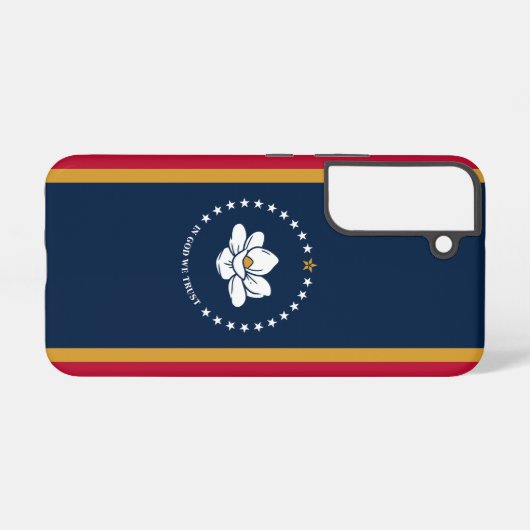 Samsung Galaxy S22 Case Flag of Mississippi Samsung Galaxy Hoesje (Achterkant horizontaal)